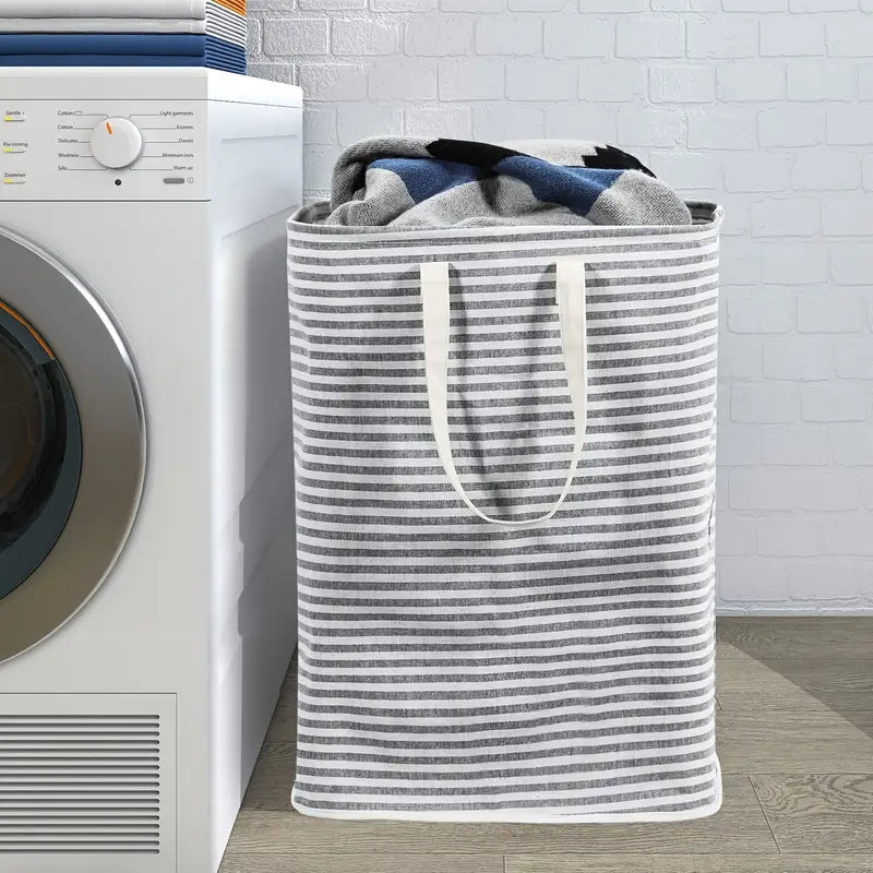 72L Foldable Laundry Basket with Long Handles