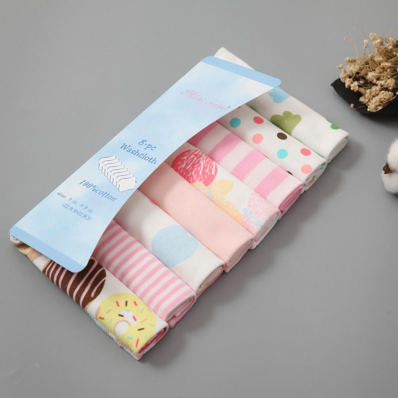 Cotton Soft Baby Bib Towels - 8 Pack