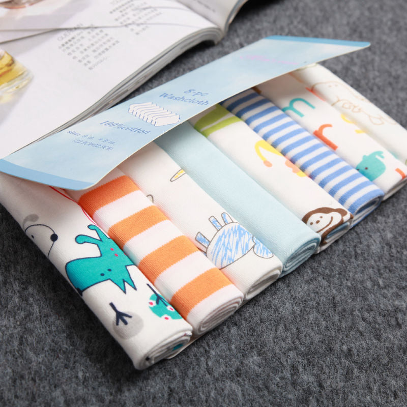 Cotton Soft Baby Bib Towels - 8 Pack