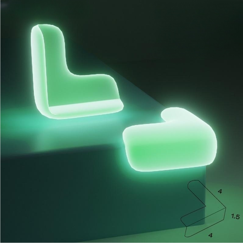 Fluorescent Glow-in-the-Dark Corner Protectors – Baby Safety Table Edge Guards