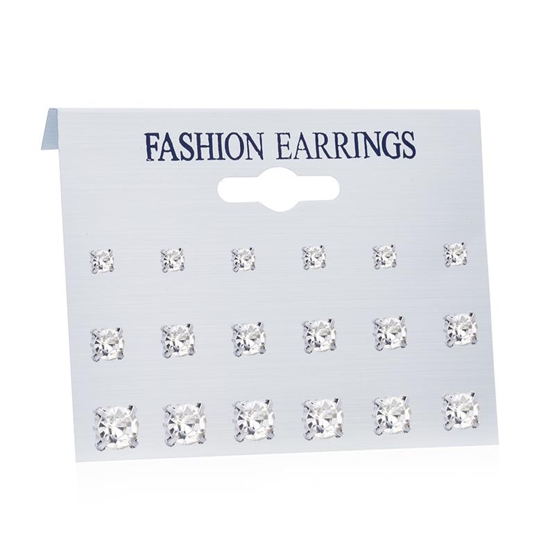 Women’s Stylish Crystal Earrings Set – Elegant Zinc Alloy Jewelry for Women