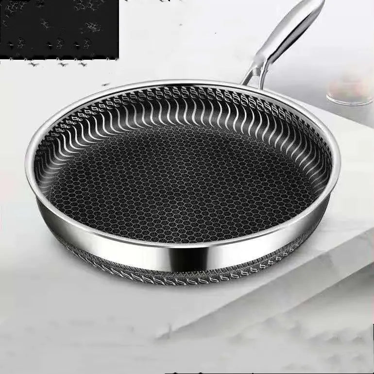 304 Stainless Steel Frying Pan – Premium Non-Stick Healthy Cooking Pan