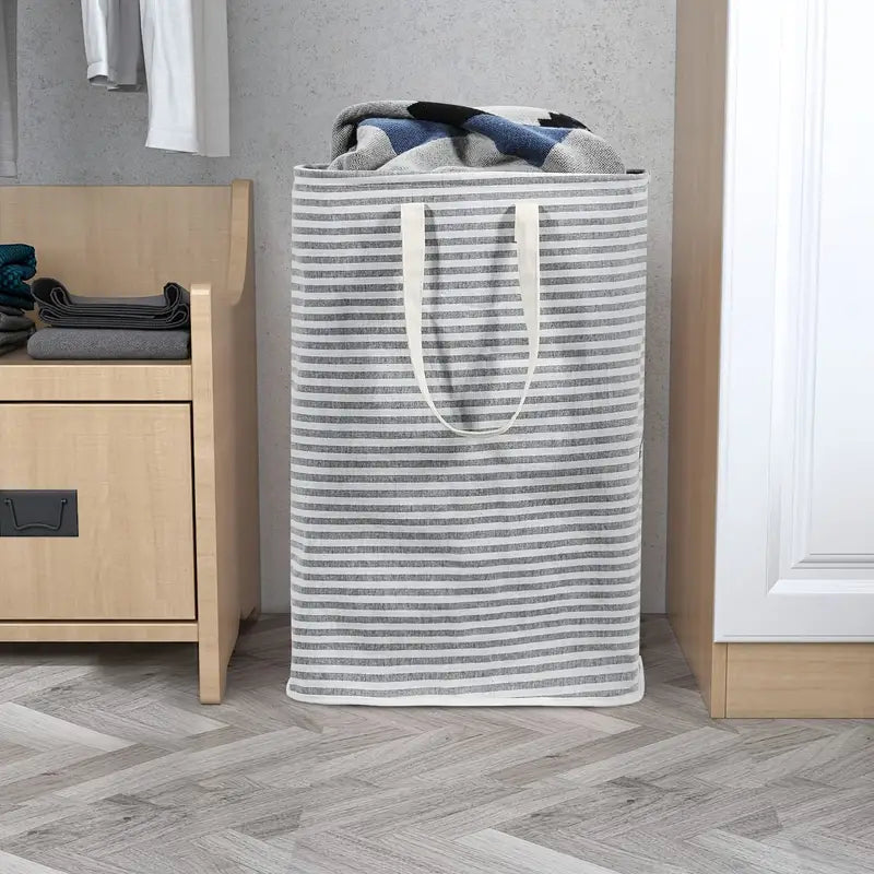 72L Foldable Laundry Basket with Long Handles