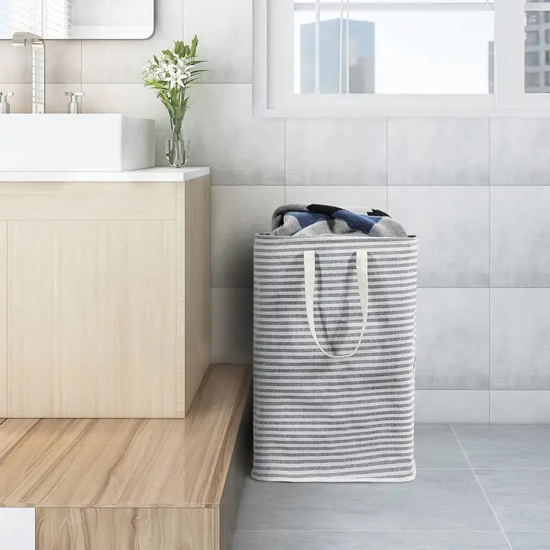 72L Foldable Laundry Basket with Long Handles